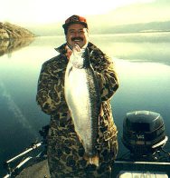 Winter Produces Trophy Rainbow At Rufus Woods Reservoir.